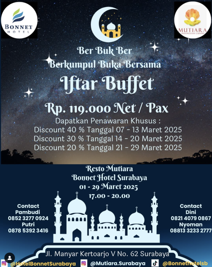 Promo bukber Hotel Bonnet Surabaya