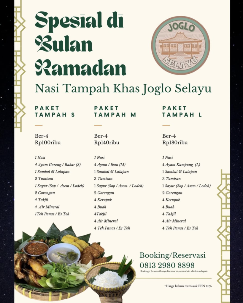 tempat bukber di tegal Joglo Selayu