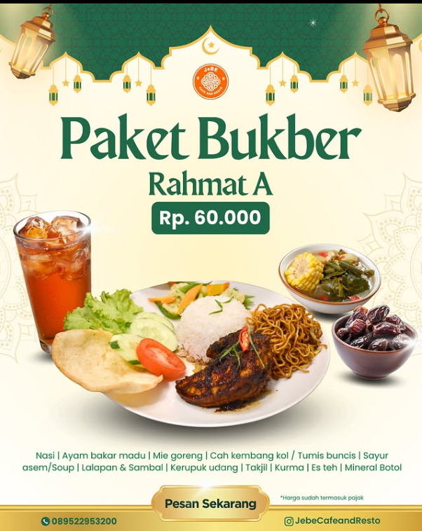 Promo bukber Jebe Cafe & Resto Lampung