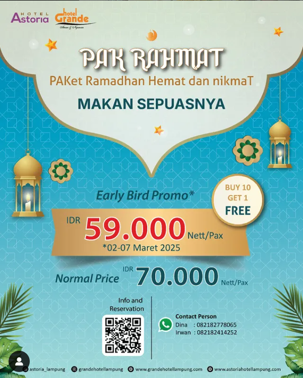 Promo bukber Grande Hotel Lampung