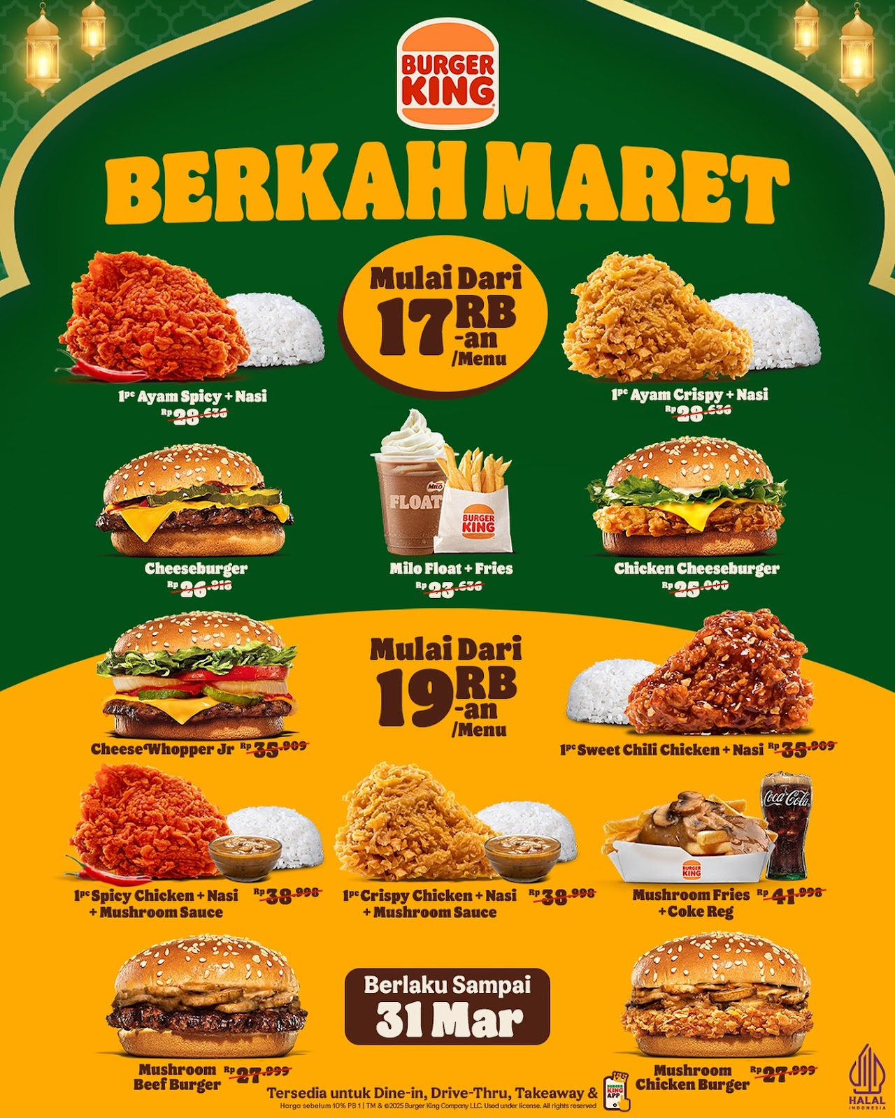 Promo Burger King Berkah Maret