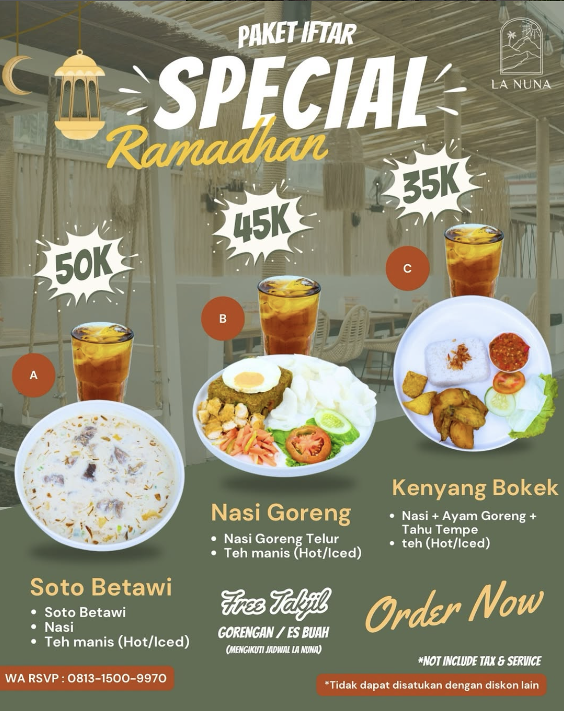 La Nuna Cafe promo bukber Tangerang