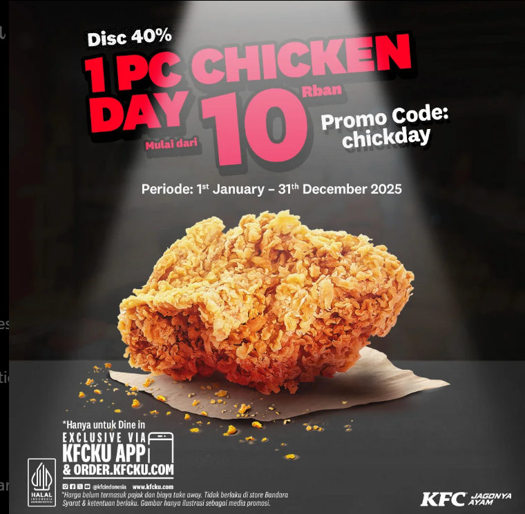 Promo Chicken Day KFC App