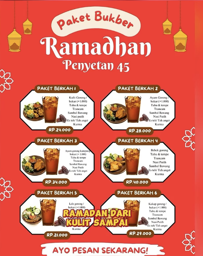 Promo bukber Penyetan 45 Solo