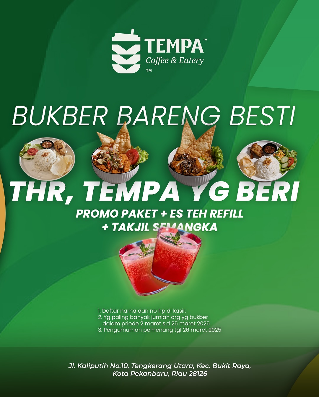 Promo bukber Tempa Kopi & Eatery Pekanbaru