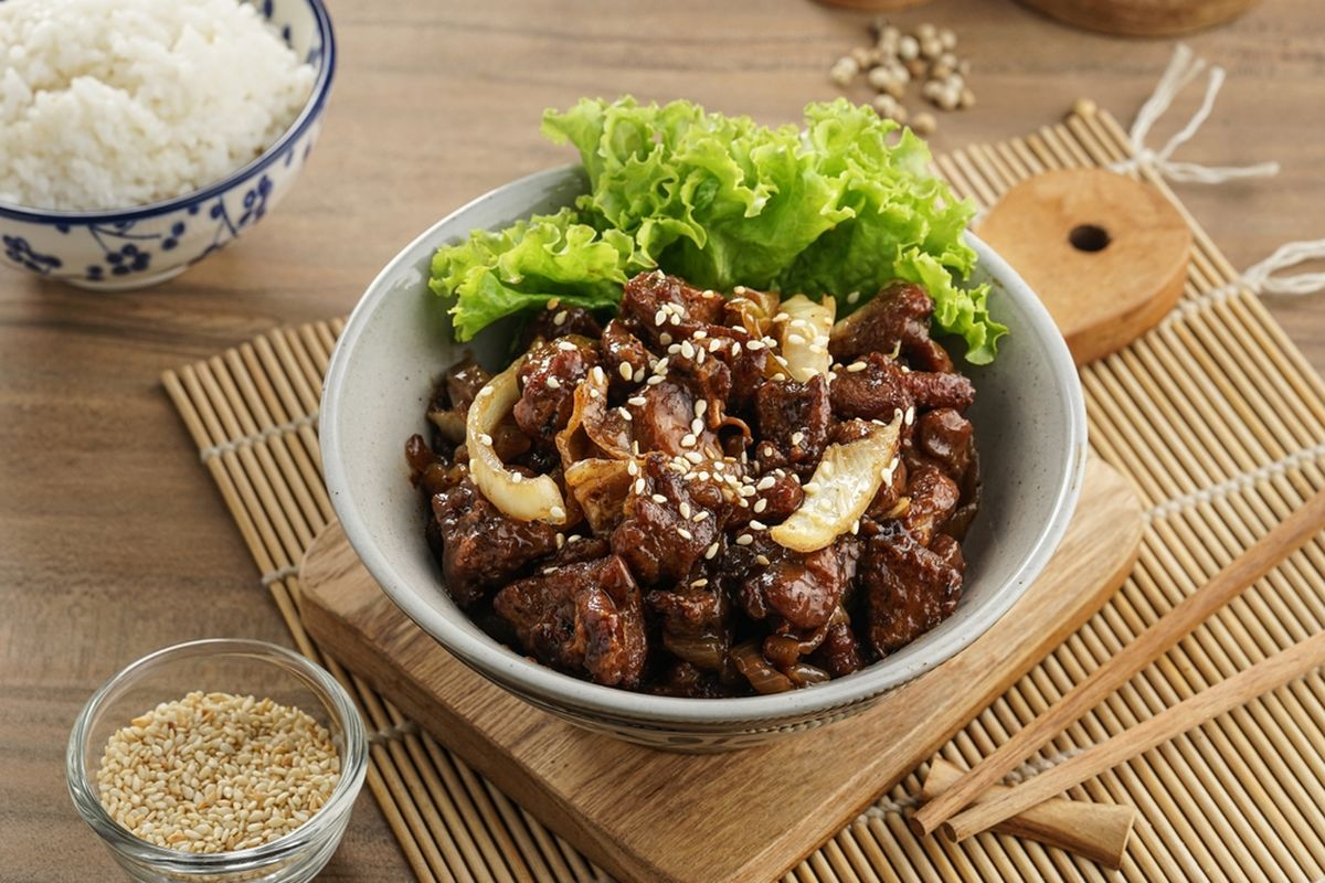 Sapi Teriyaki resep buka (dok. Kompas)