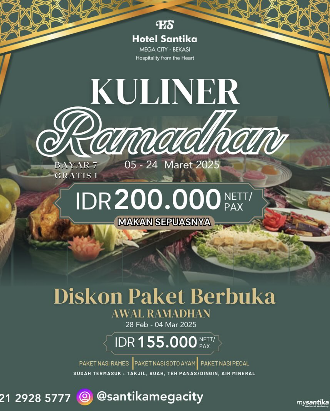 Promo bukber Hotel Santika Bekasi