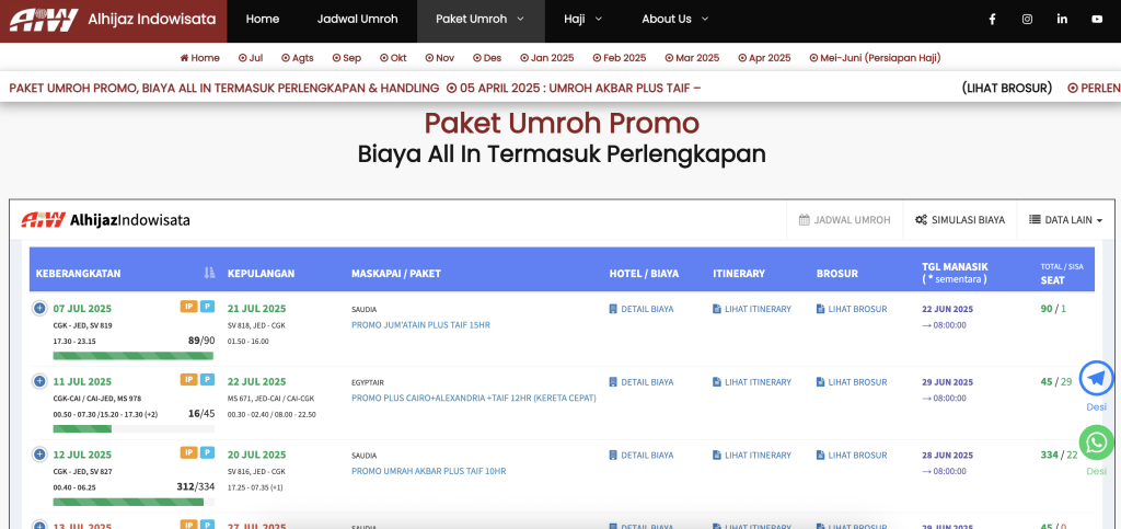 al hijaz paket umroh jakarta tuwaga