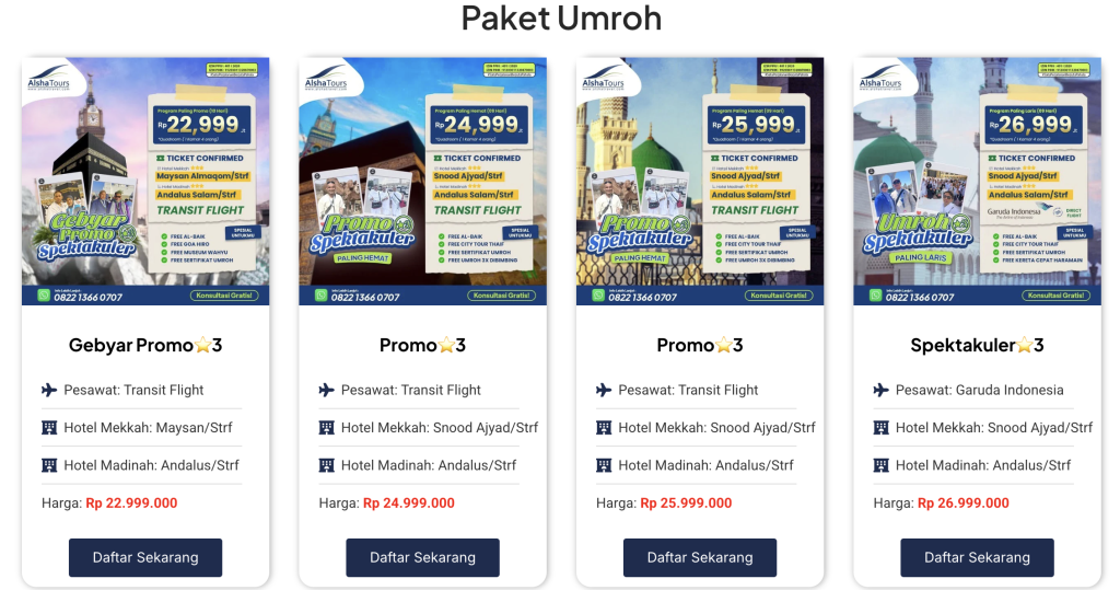 alsha tour paket umroh jakarta tuwaga