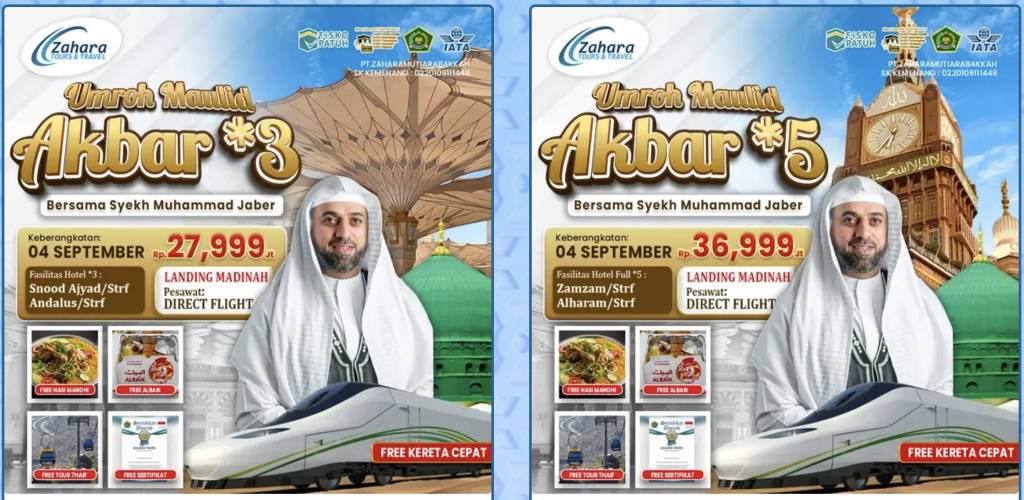 zahara tour paket umroh jakarta tuwaga