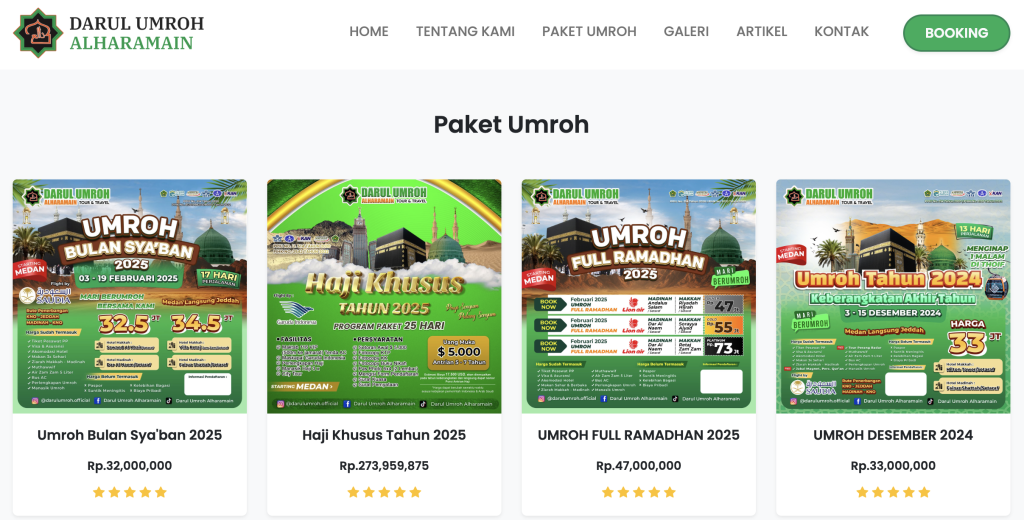 darul alharamain paket umroh medan tuwaga