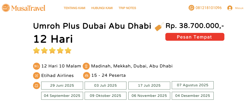 musa travel umroh plus dubai tuwaga
