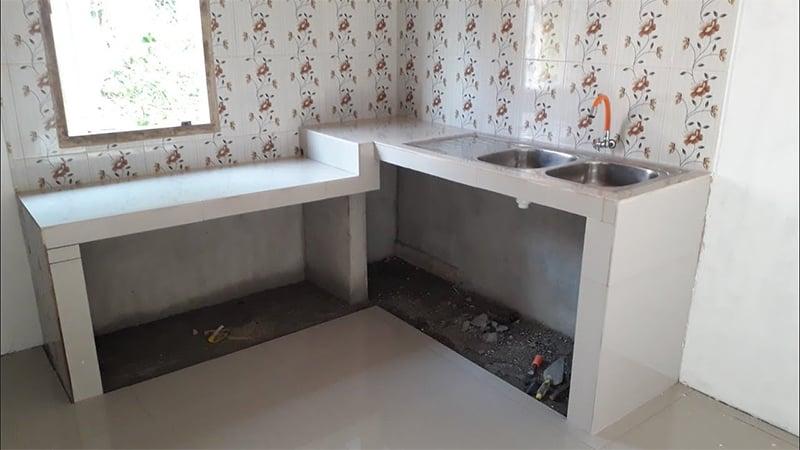 biaya membuat meja dapur cor