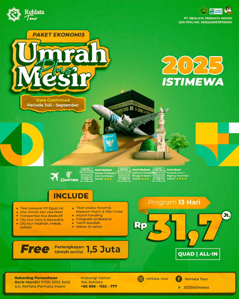 rehlata  tur umroh plus mesir tuwaga