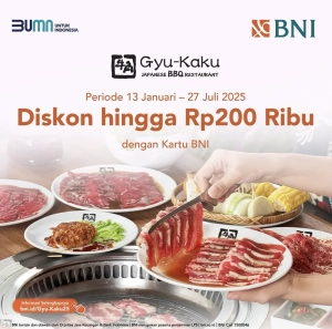 Gyu-Kaku Diskon hingga Rp200 Ribu dengan Kartu BNI - Tuwaga