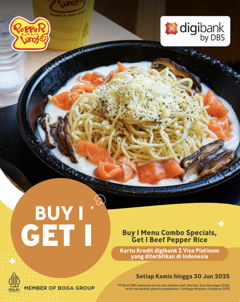 Buy 1 Get 1 dengan DBS di Pepper Lunch - Tuwaga