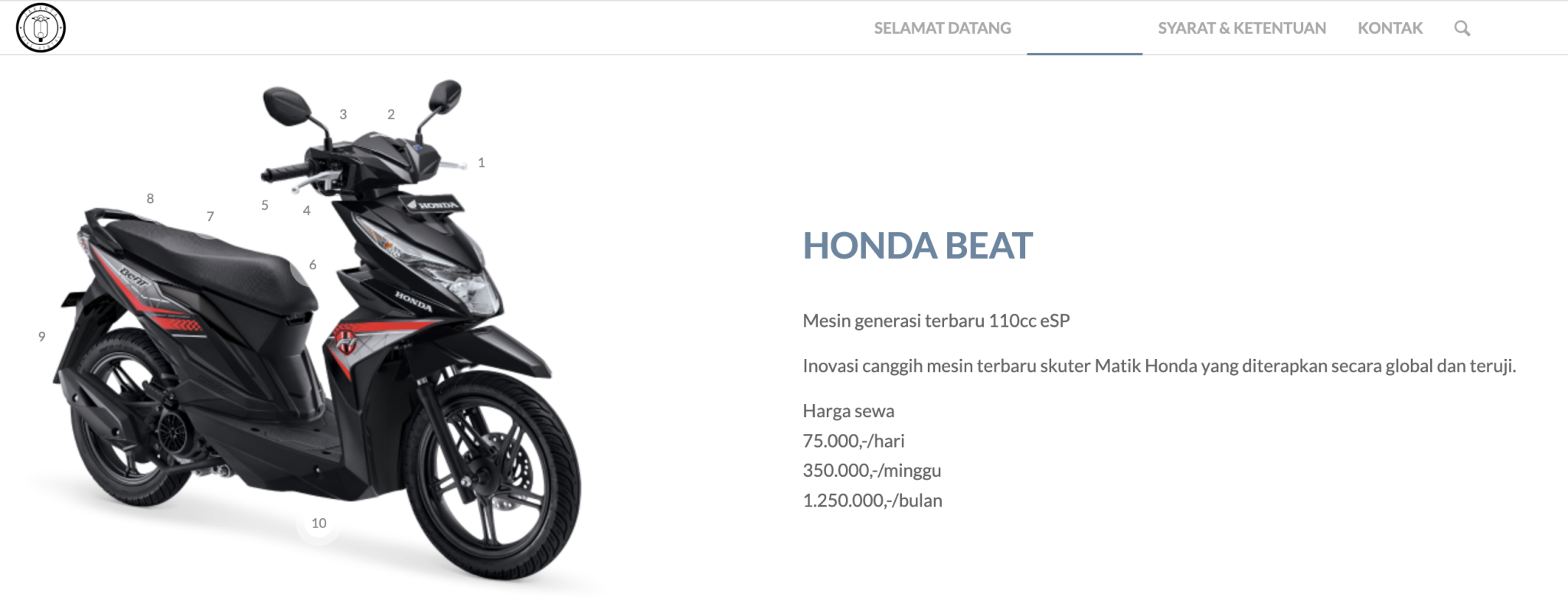 Rekomendasi Harga Rental Motor 2025 di Jakarta hingga Jogja - Tuwaga