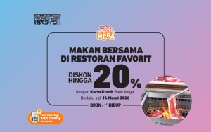 Diskon Hingga 20% di Yakiniku Like dengan Kartu Kredit Bank Mega - Tuwaga