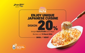 Diskon 20% di Zenbu dengan Kartu Kredit Bank Mega - Tuwaga