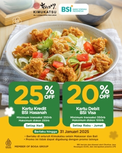 Kimukatsu Diskon hingga 25% dengan BSI - Tuwaga