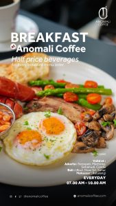 Anomali Coffee Diskon 50% Untuk Setiap Breakfast Menu di Outlet Tertentu dengan Berbagai Metode Pembayaran - Tuwaga