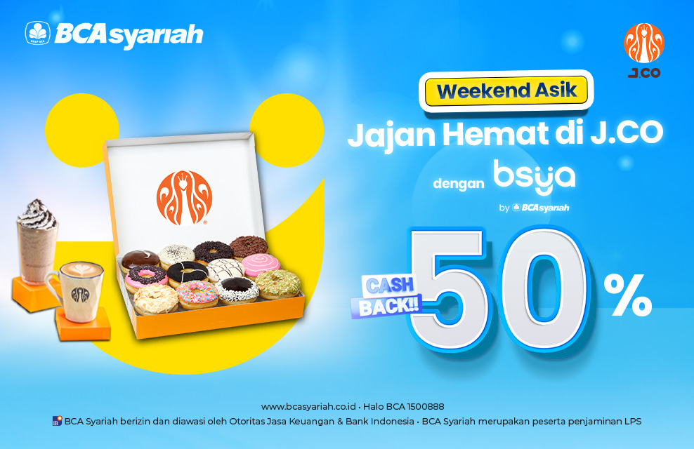 Jco Cashback 50% dengan BCA Syariah - Tuwaga