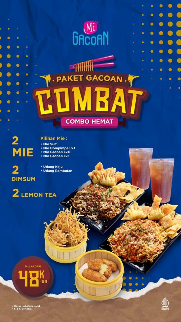 Mie Gacoan Paket Gacoan Combo Hemat (Combat) dengan Berbagai Metode Pembayaran - Tuwaga