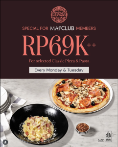Dapatkan Classic Pizza atau Pasta di Pizza Marzano  seharga Rp. 69.000++ spesial untuk member mapclub - Tuwaga