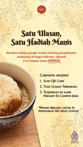 Sagoo Kitchen Gratis Es Campur Jawa dengan Memberikan Google Review - Tuwaga