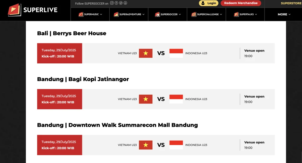 superlive Link Live Streaming Bola Gratis dan Legal