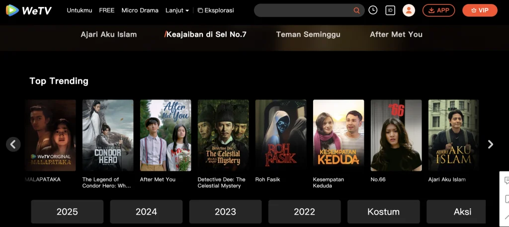 wetv situs nonton drama china gratis legal