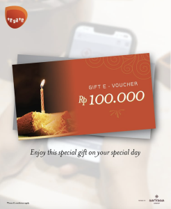 Gift Voucher Rp100.000 di TeSaTe on Your Special Day - Tuwaga