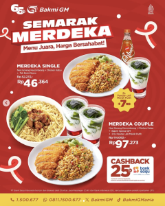 Bakmi GM Promo Semarak Merdeka dengan QRIS Bank Saqu - Tuwaga