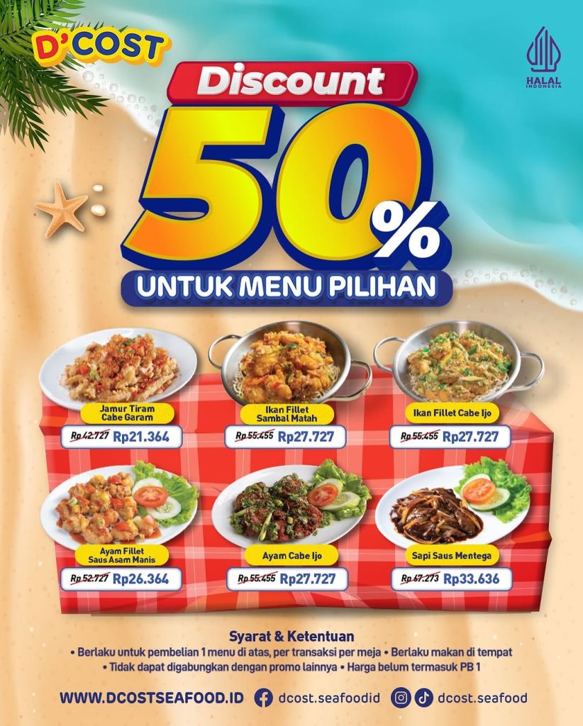 Diskon 50% di D’Cost dengan Berbagai Metode Pembayaran - Tuwaga