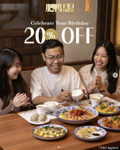 Diskon 20% di Fei Duck dengan Birthday Treat - Tuwaga