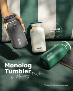 Diskon 20% di Monolog dengan Tumbler Monolog - Tuwaga