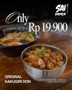 Harga Spesial Rp19 Ribu Untuk Original Kakugiri Don di Sai Ramen dengan Berbagai Metode Pembayaran - Tuwaga