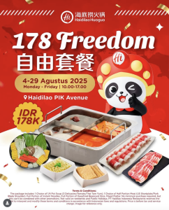 Haidilao Promo 178 Freedom dengan Berbagai Metode Pembayaran - Tuwaga