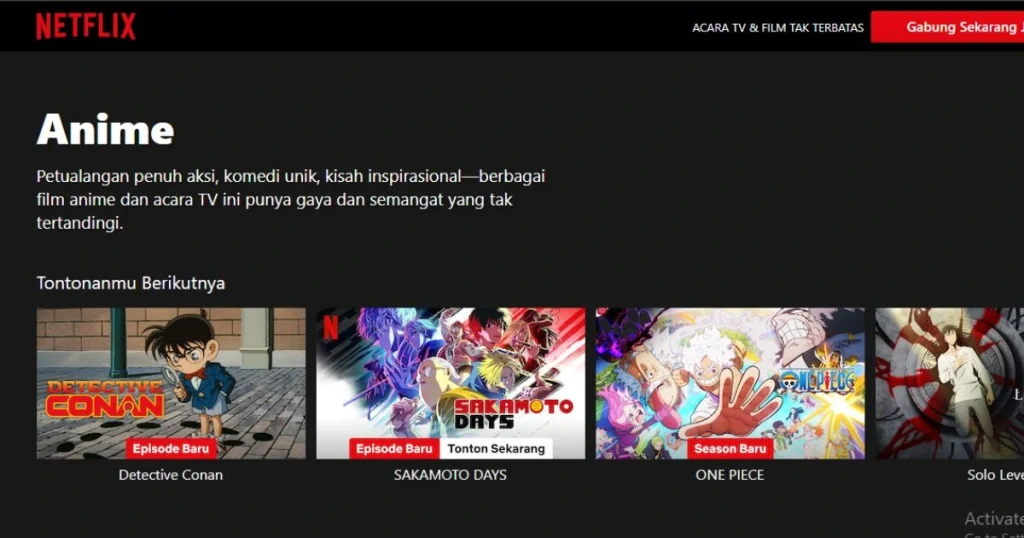 netflix nonton web anime