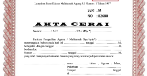 akta cerai tuwaga