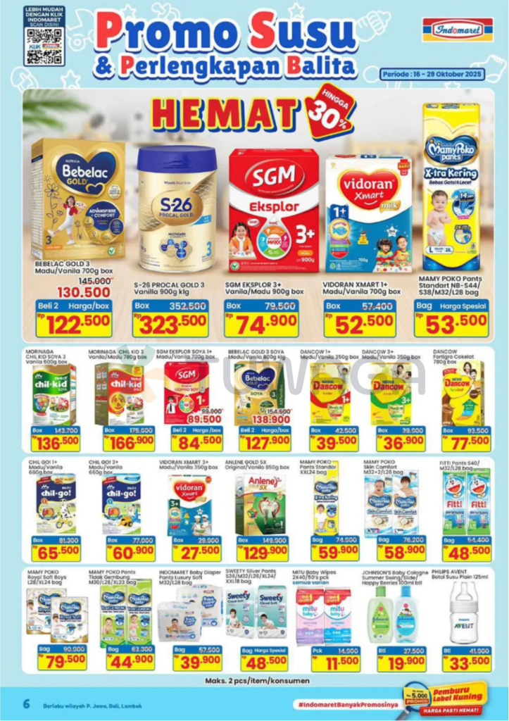 Promo Susu & Perlengkapan Bayi indomaret tuwaga