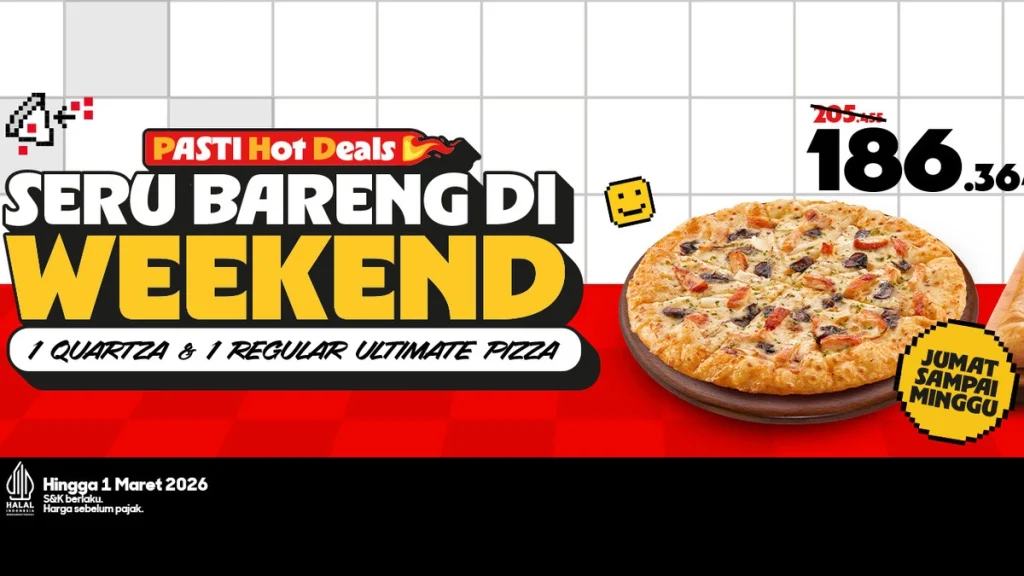 poster promo pasti hot deals dari pizza hut delivery