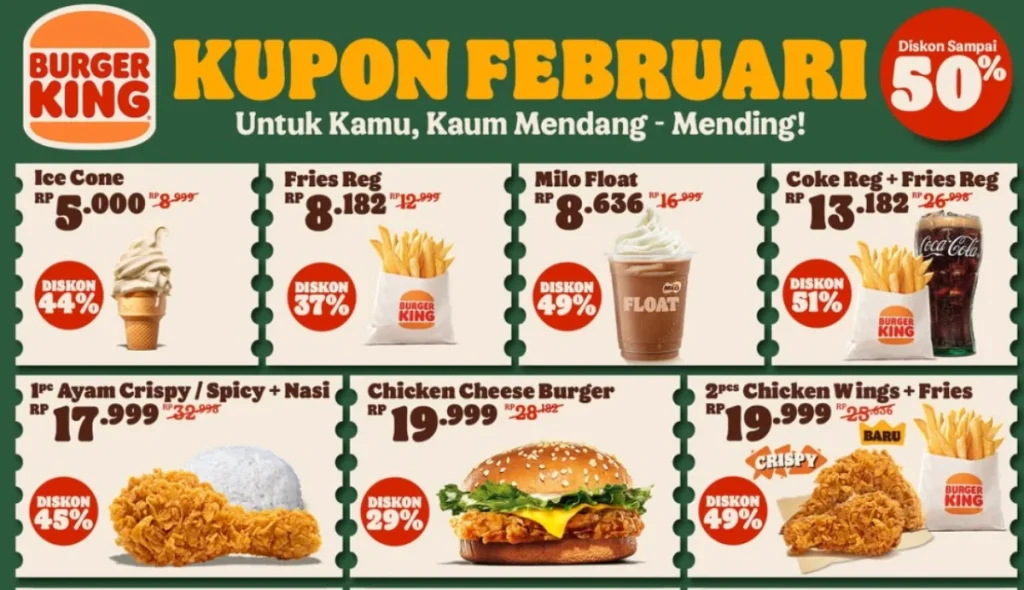 promo burger king februari tuwaga