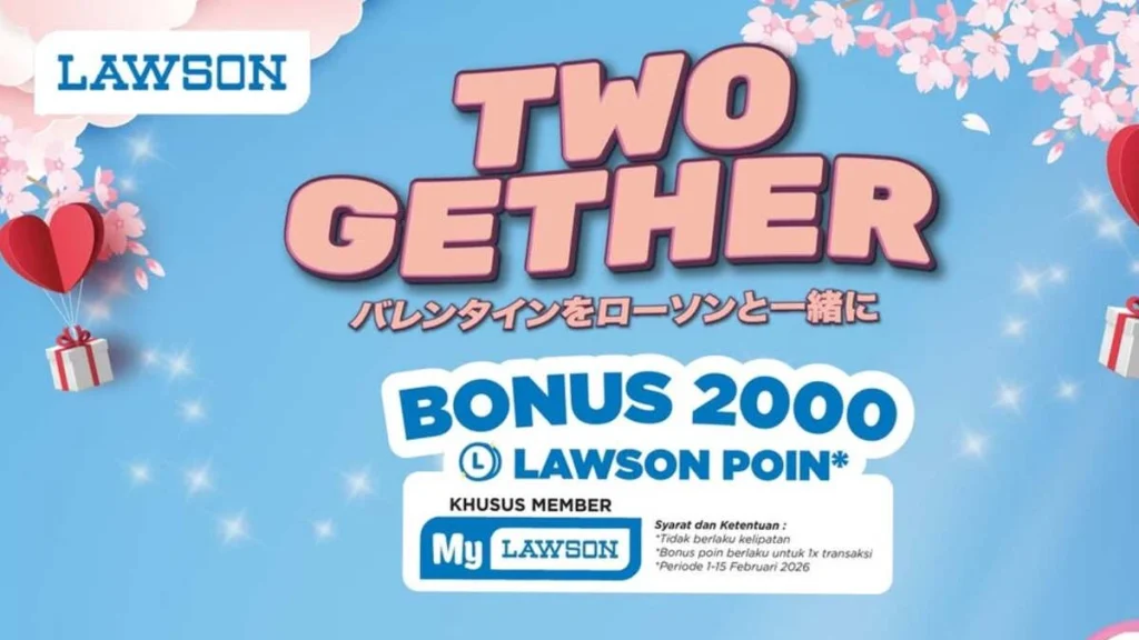 poster dari promo lawson twogether khusus valentine februari 2026