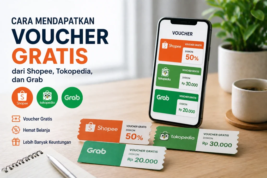 voucher gratis shopee tokopedia grab