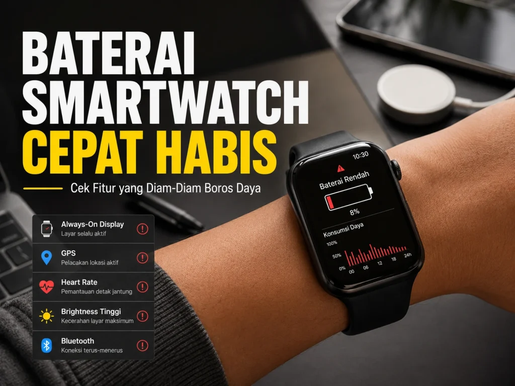 baterai smartwatch cepat habis