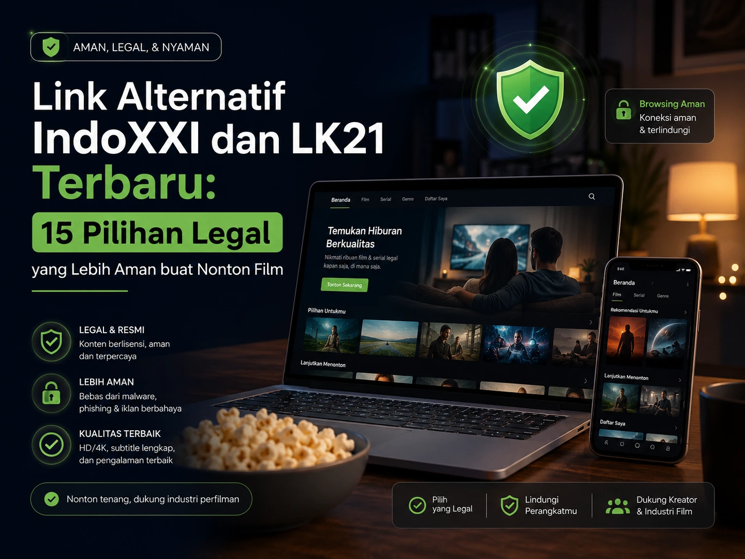 Link Alternatif IndoXXI dan LK21 Terbaru: 15 Pilihan Legal yang Lebih Aman buat Nonton Film