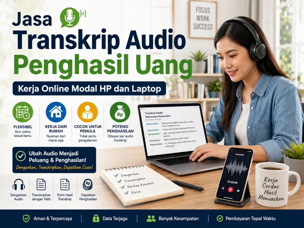 jasa transkrip audio penghasil uang