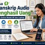 Jasa Transkrip Audio Penghasil Uang, Kerja Online Modal HP dan Laptop - Tuwaga