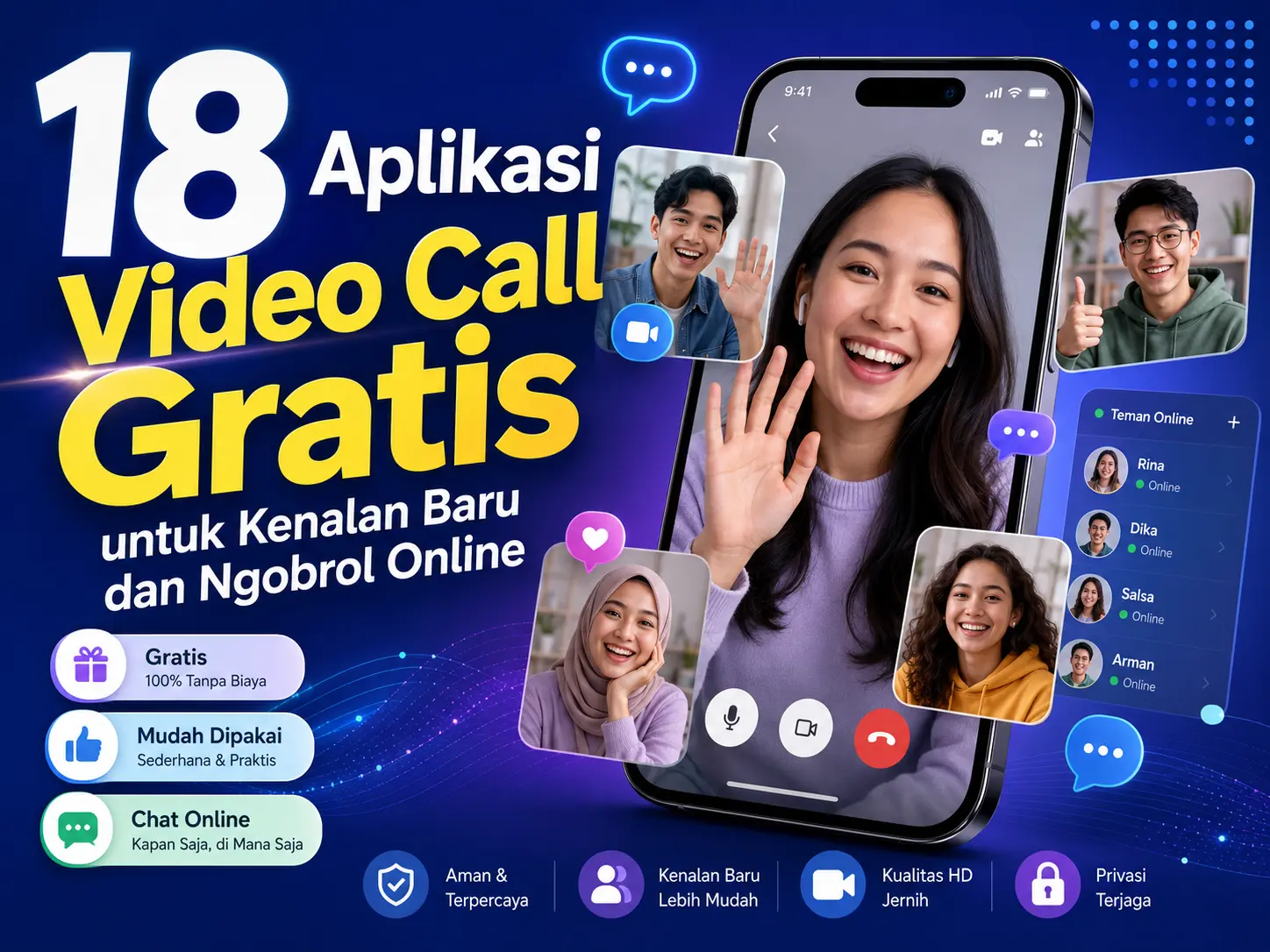 18 Aplikasi Video Call Gratis untuk Kenalan Baru dan Ngobrol Online